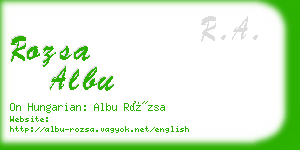 rozsa albu business card